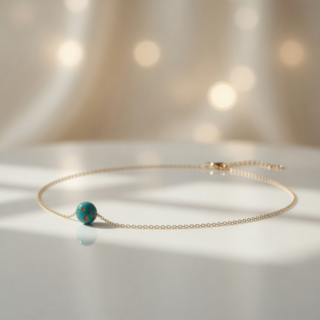 Turquoise Solitaire Radiance Necklace
