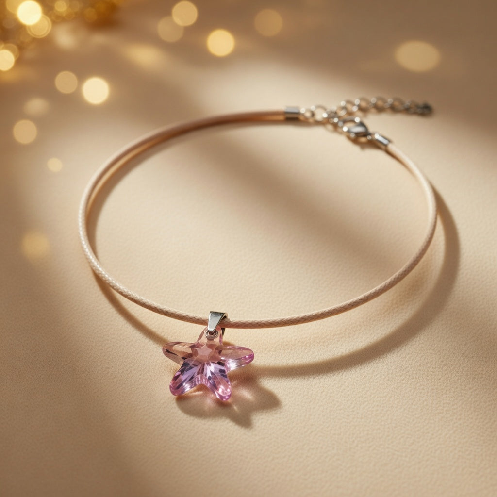 Swarovski Crystal Pendant Rose Starfish