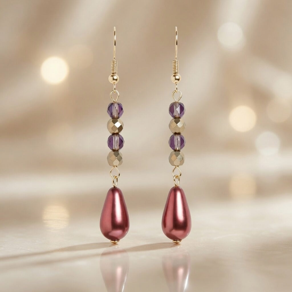 Earrings Merlot Gem