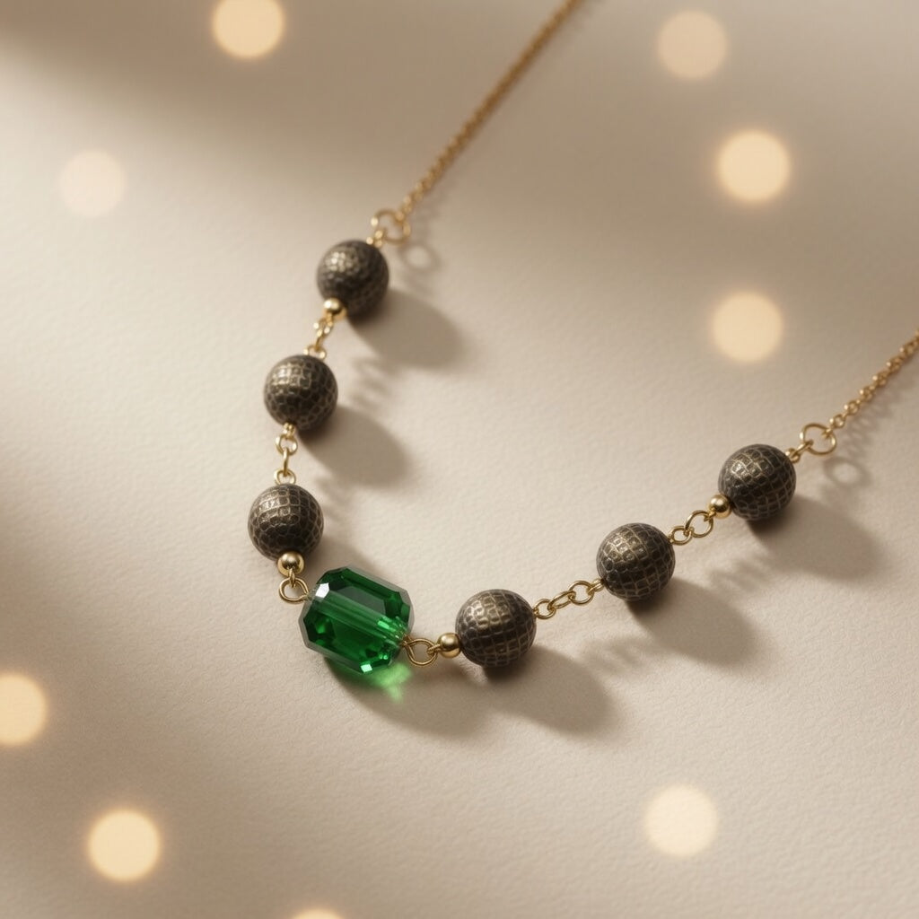 Emerald Green Crystal Necklace
