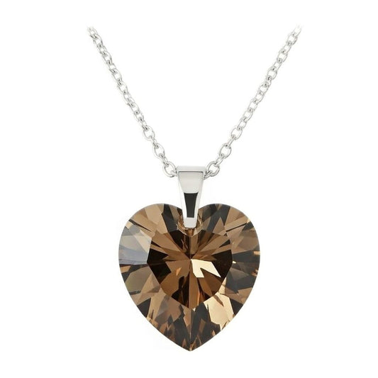 Necklace Smoky Radiance Heart