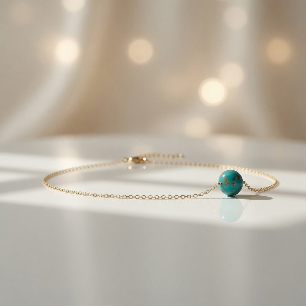 Turquoise Solitaire Radiance Necklace