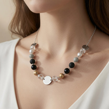 Czech Glass Lunar Dance of Shadows Necklace