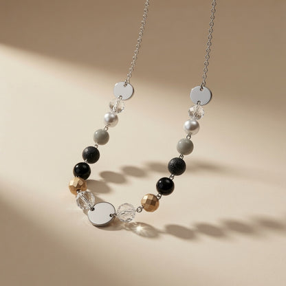 Czech Glass Lunar Dance of Shadows Necklace