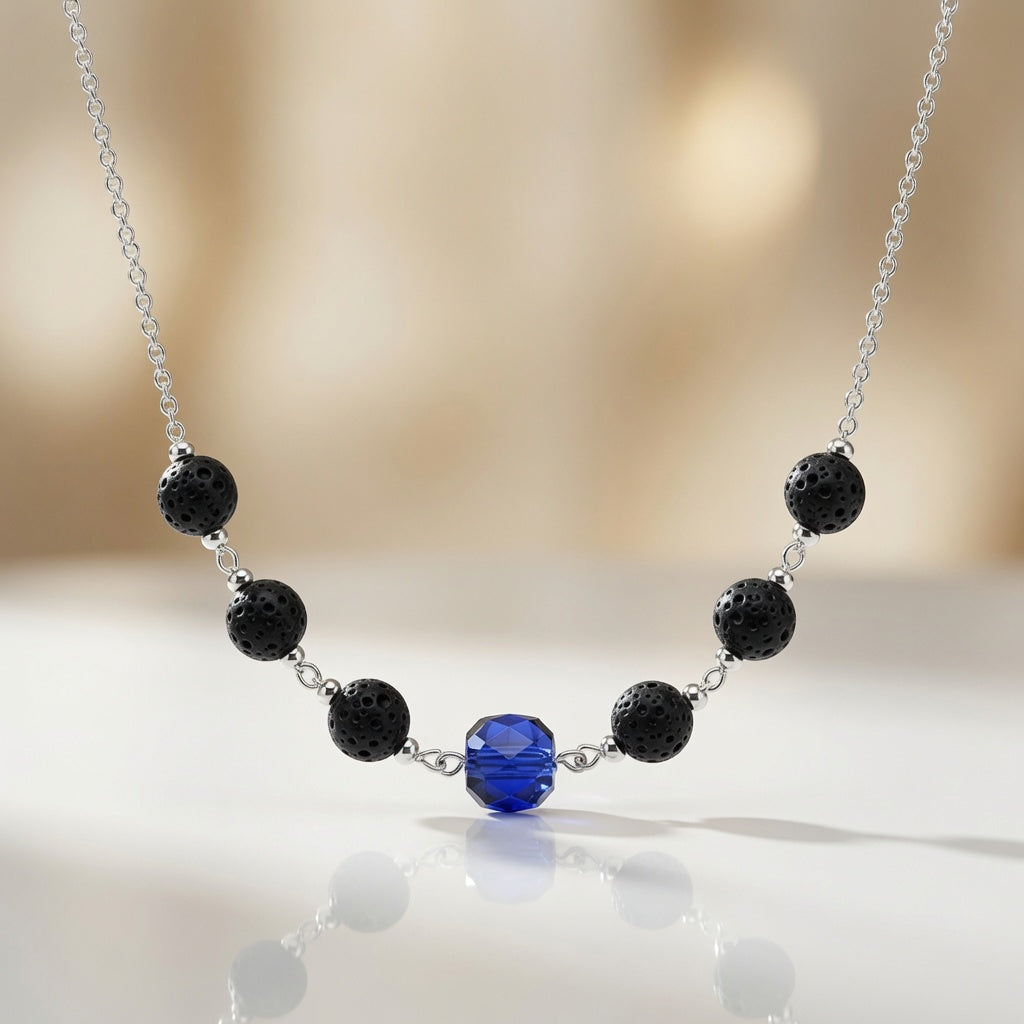 Necklace Sapphire Heart of Darkness