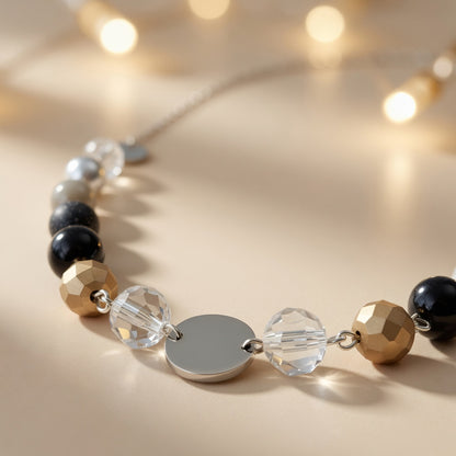 Czech Glass Lunar Dance of Shadows Necklace