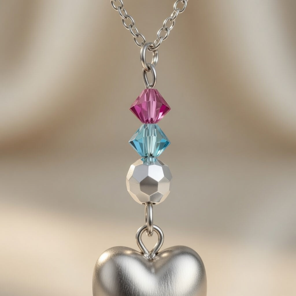 Necklace Rainbow Tenderness Heart