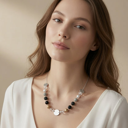 Czech Glass Lunar Dance of Shadows Necklace