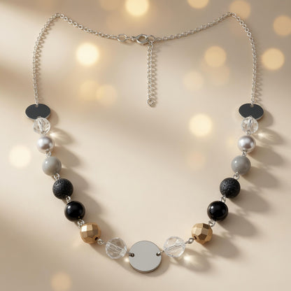 Czech Glass Lunar Dance of Shadows Necklace