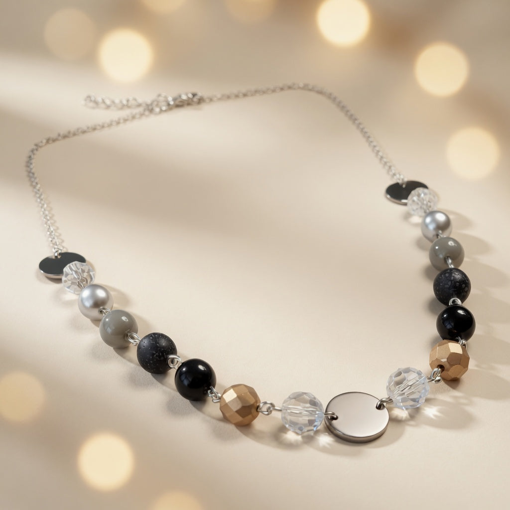 Czech Glass Lunar Dance of Shadows Necklace