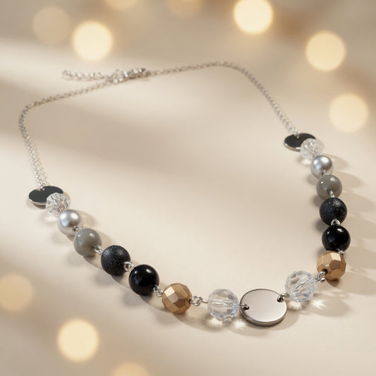 Czech Glass Lunar Dance of Shadows Necklace