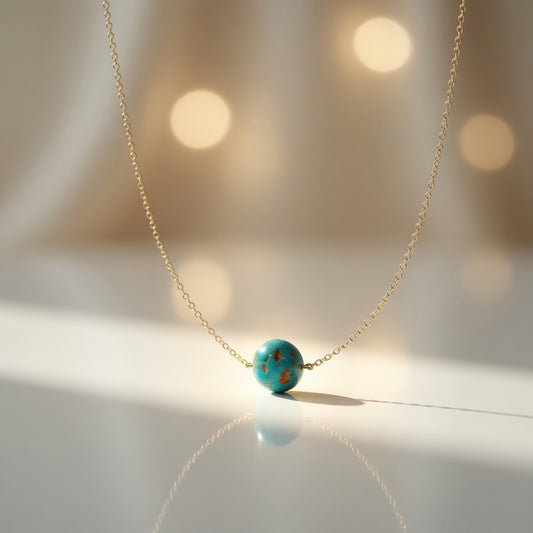 Turquoise Solitaire Radiance Necklace