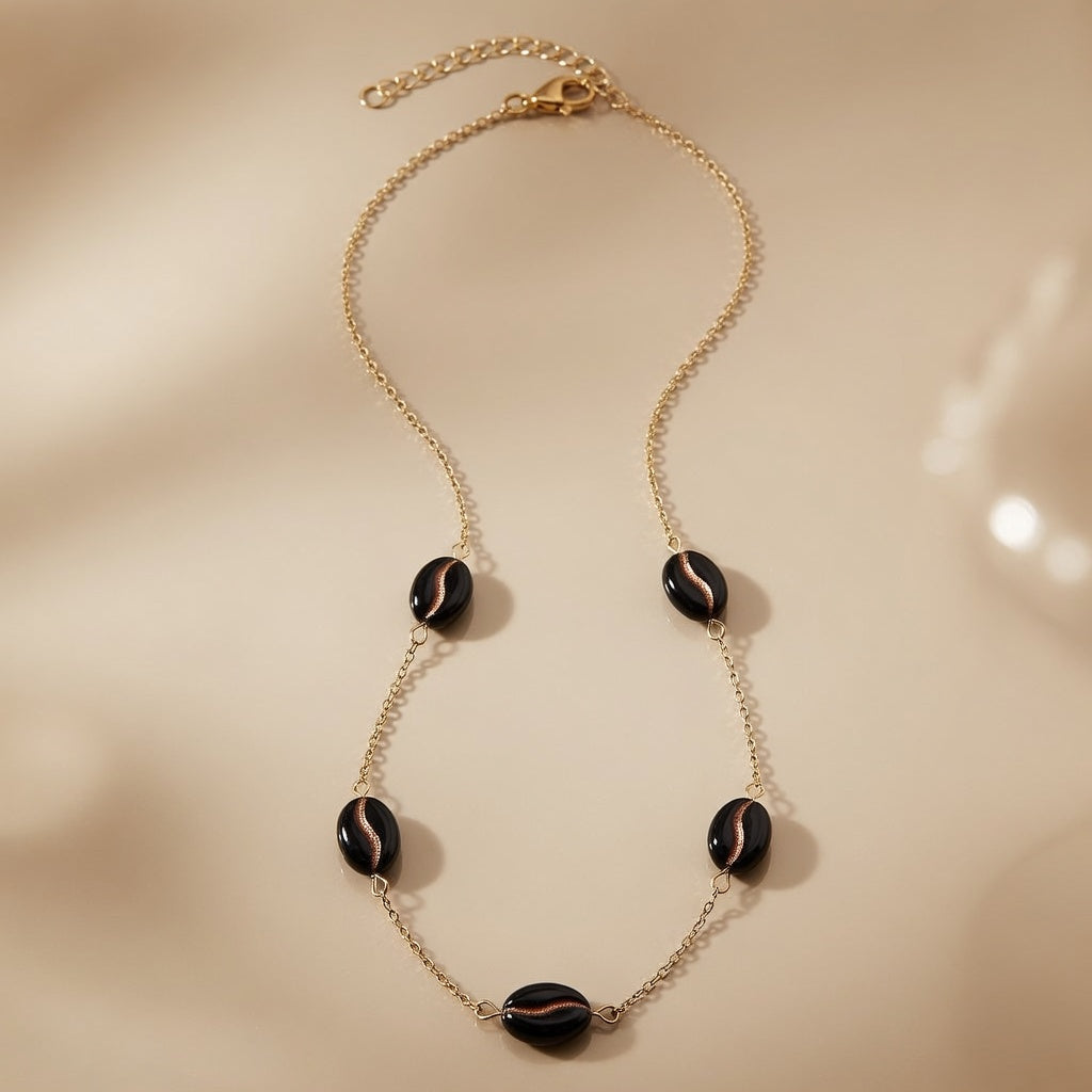 Necklace Midnight Coffee Beans
