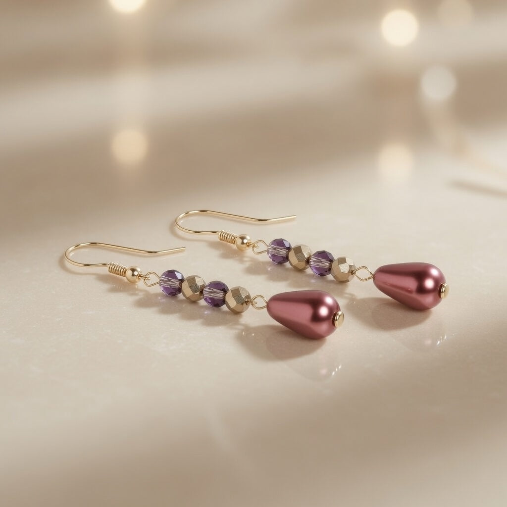 Earrings Merlot Gem