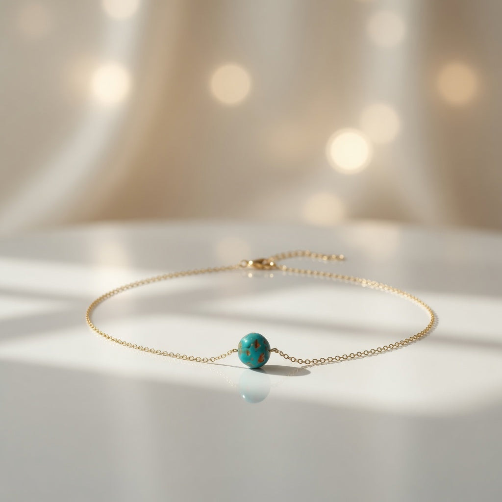 Turquoise Solitaire Radiance Necklace