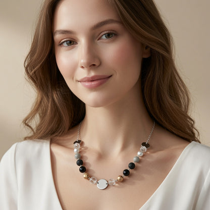 Czech Glass Lunar Dance of Shadows Necklace
