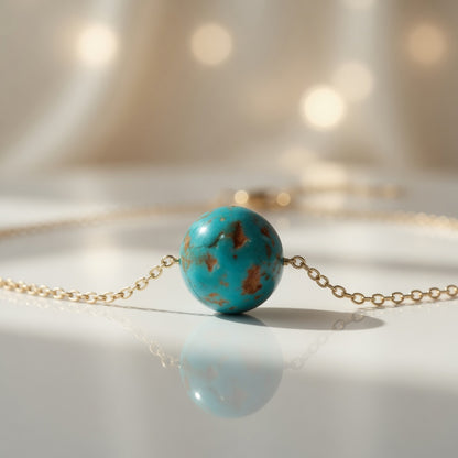 Turquoise Solitaire Radiance Necklace