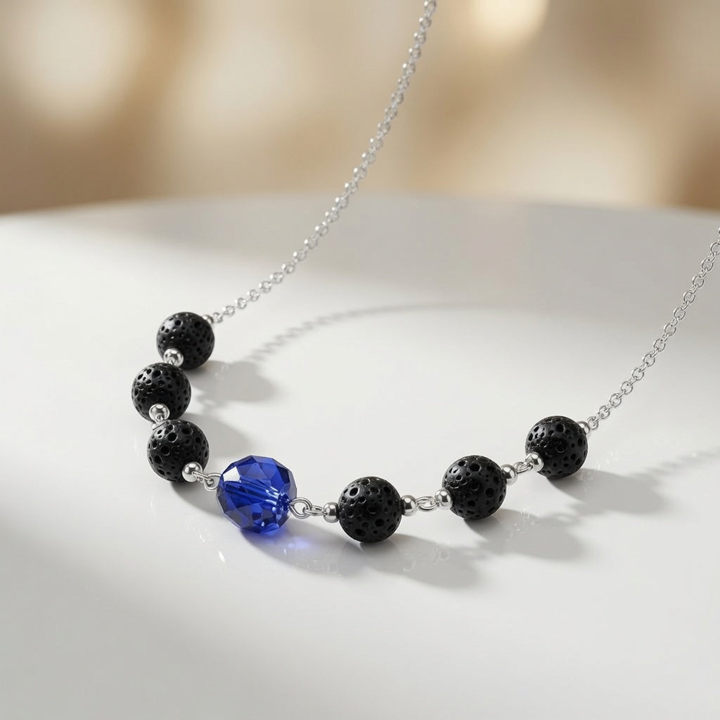 Necklace Sapphire Heart of Darkness