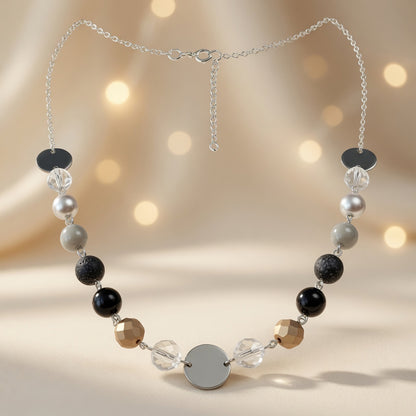 Czech Glass Lunar Dance of Shadows Necklace