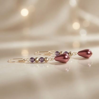 Earrings Merlot Gem