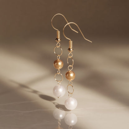 Mystical Gold Pearl Glow earrings