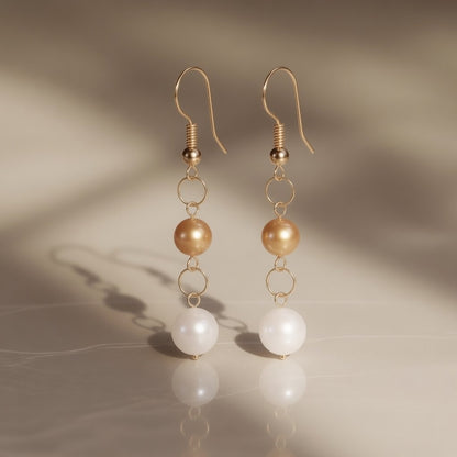 Mystical Gold Pearl Glow earrings