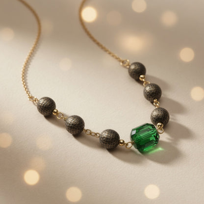 Emerald Green Crystal Necklace