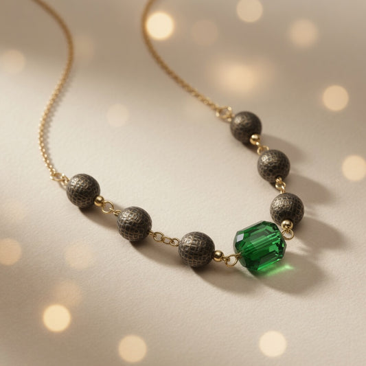 Emerald Green Crystal Necklace