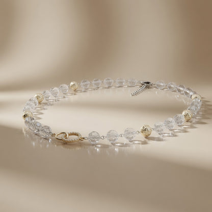 Necklace Golden Crystal Dew
