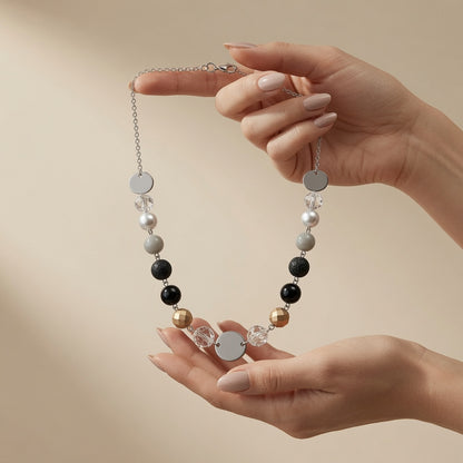 Czech Glass Lunar Dance of Shadows Necklace