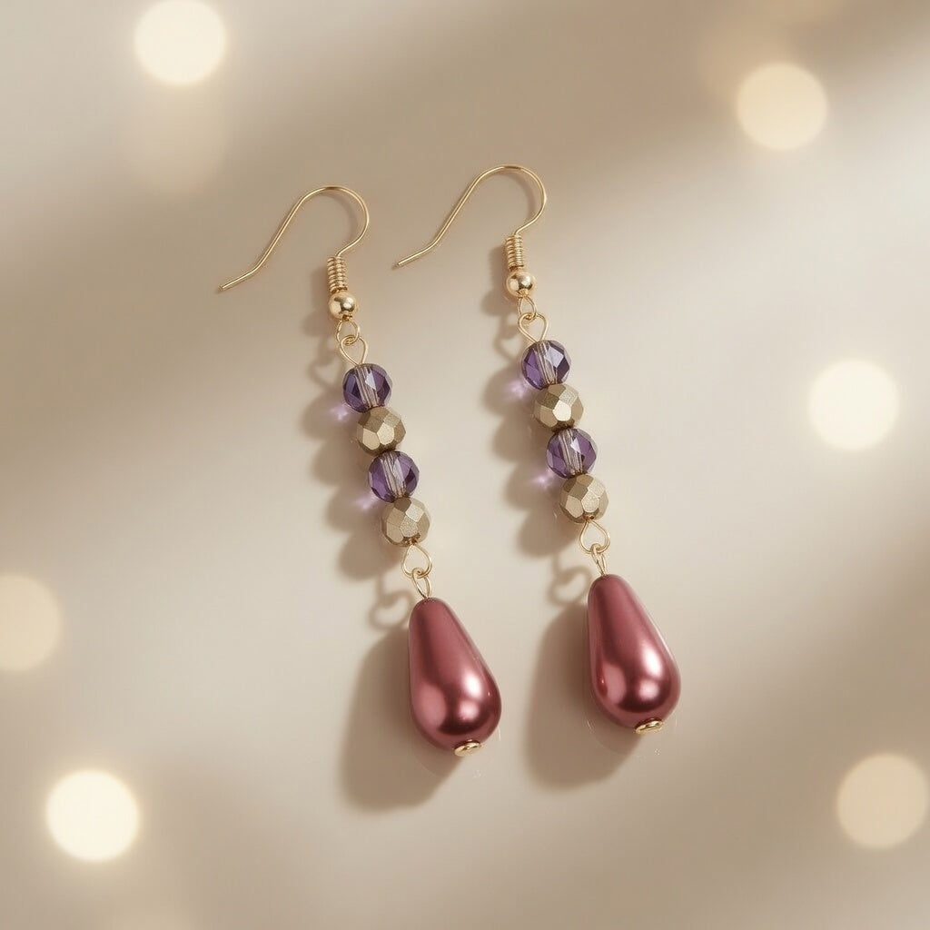 Earrings Merlot Gem
