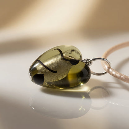 Pendant Golden Olive Heart