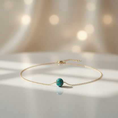 Turquoise Solitaire Radiance Necklace