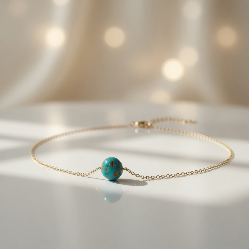 Turquoise Solitaire Radiance Necklace