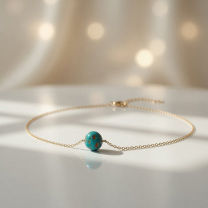Turquoise Solitaire Radiance Necklace
