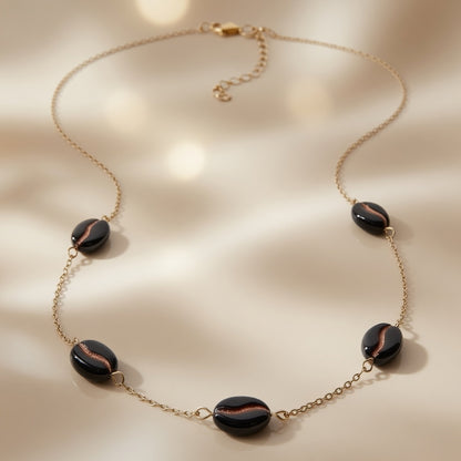 Necklace Midnight Coffee Beans