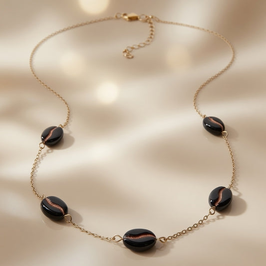 Necklace Midnight Coffee Beans