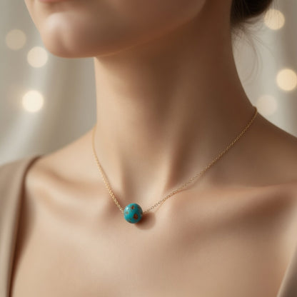 Turquoise Solitaire Radiance Necklace