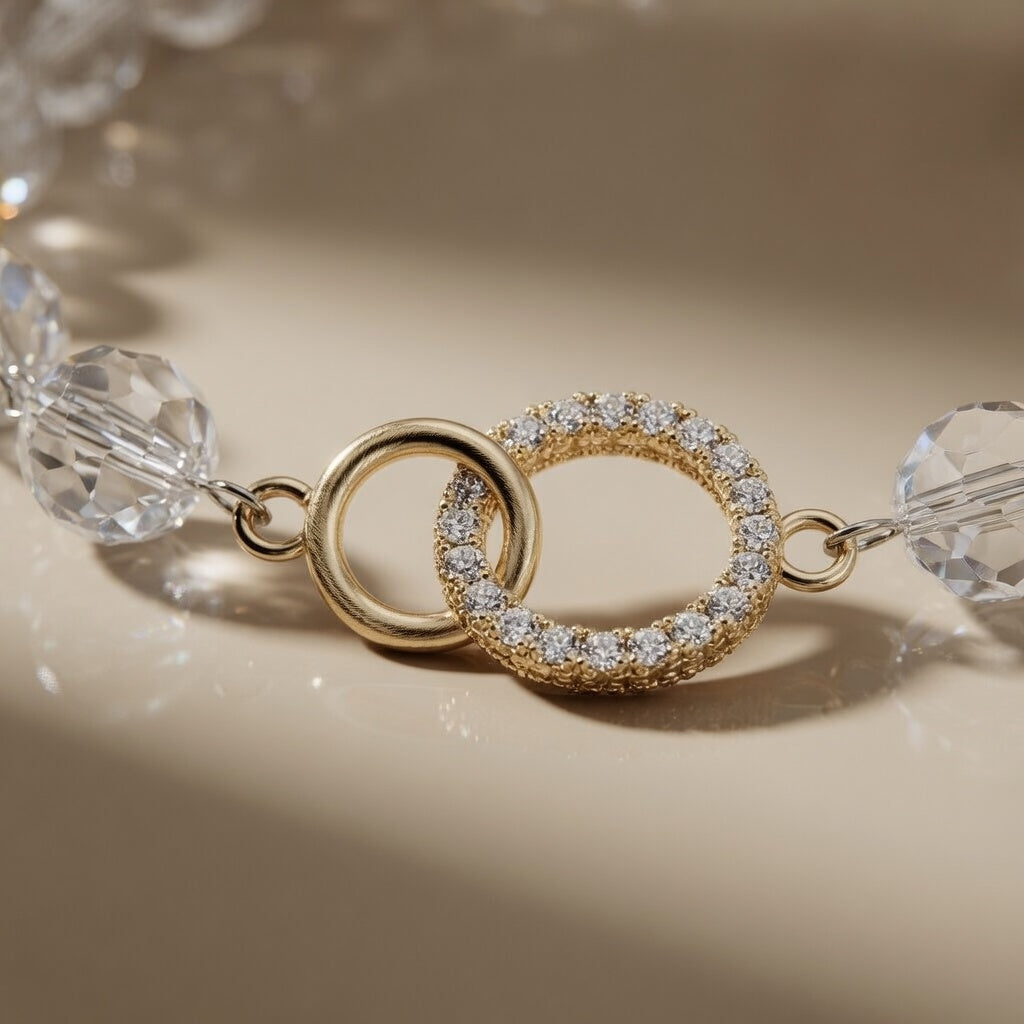 Necklace Golden Crystal Dew