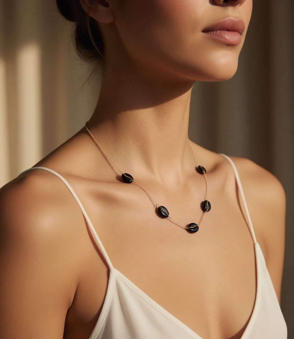 Necklace Midnight Coffee Beans