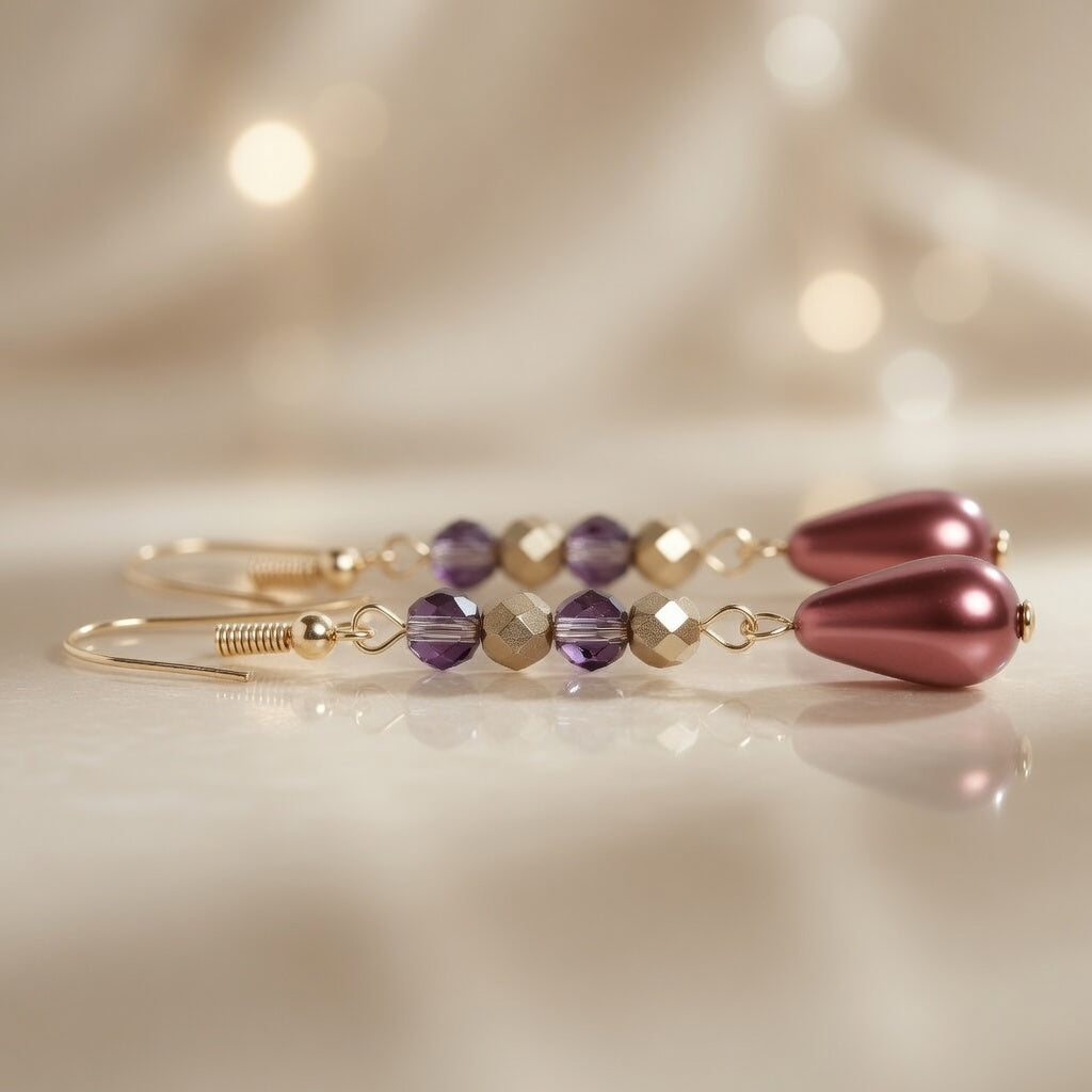 Earrings Merlot Gem