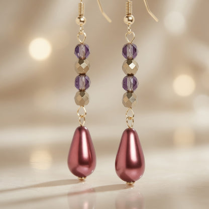Earrings Merlot Gem