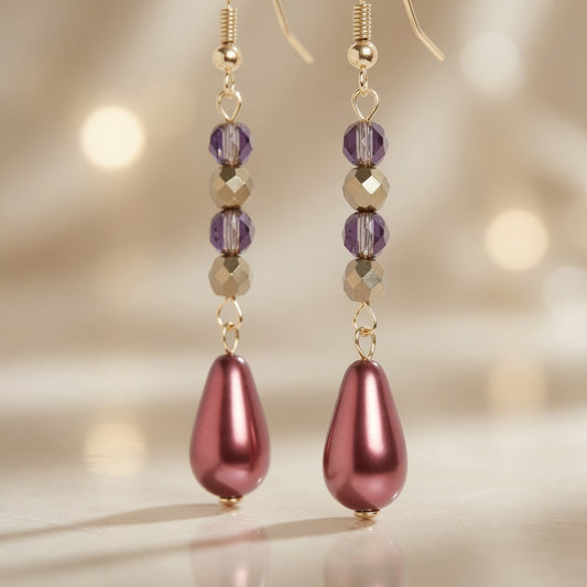 Earrings Merlot Gem