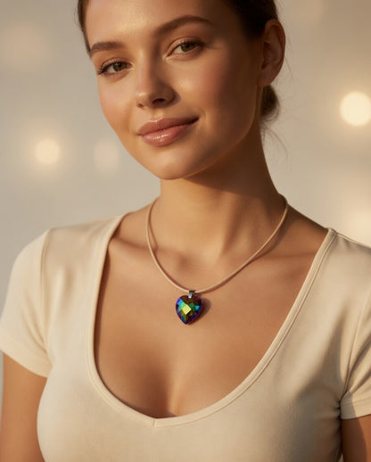 Swarovski Crystal Mystic Ocean Heart Pendant