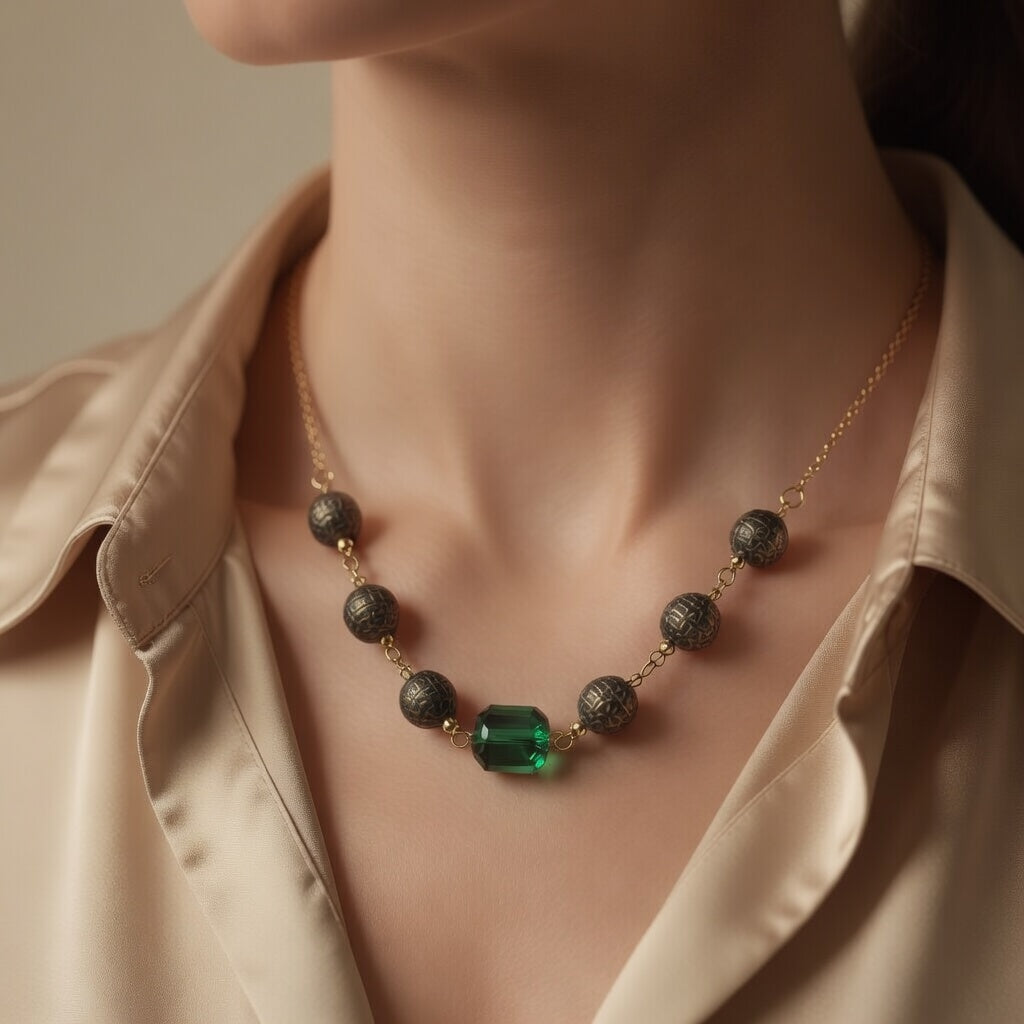 Emerald Green Crystal Necklace