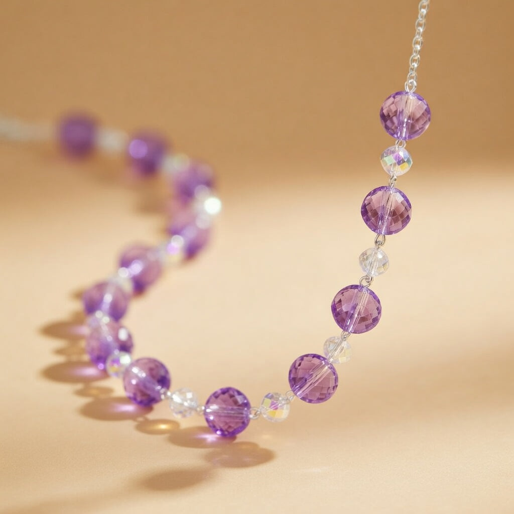 Czech Glass Amethyst Purple Lavender