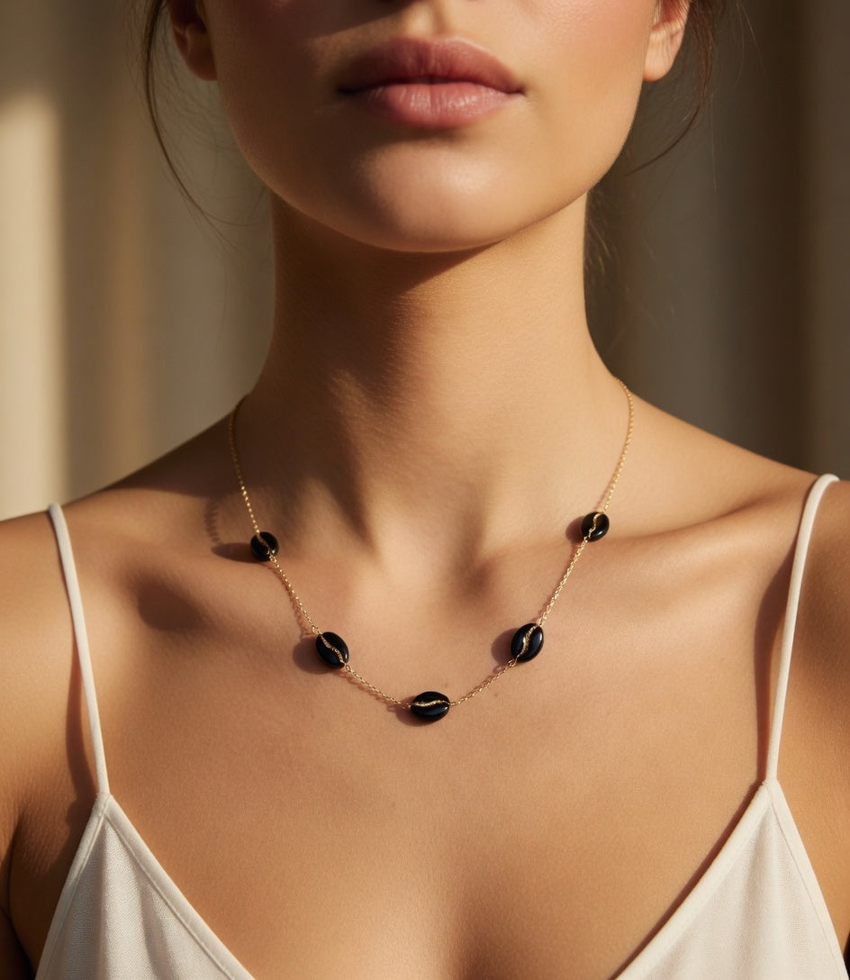 Necklace Midnight Coffee Beans