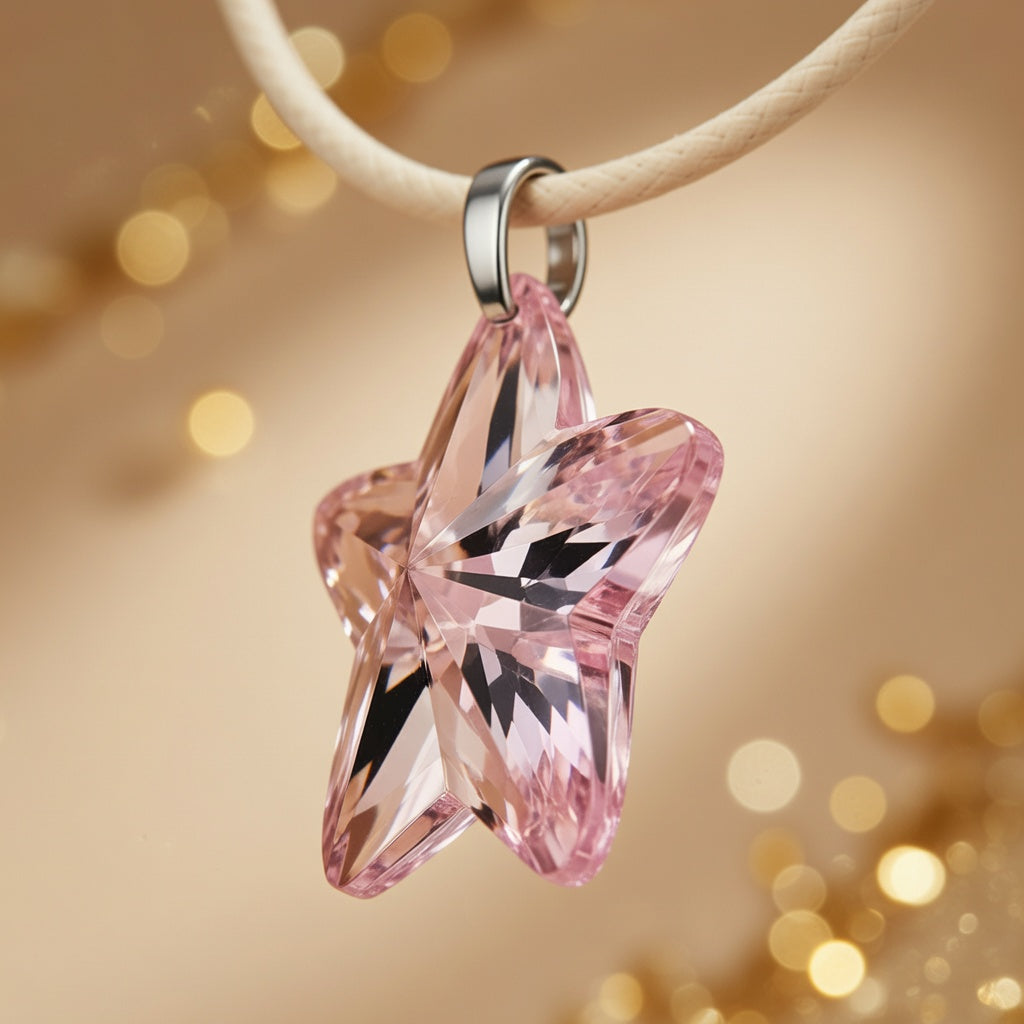 Swarovski Crystal Pendant Rose Starfish