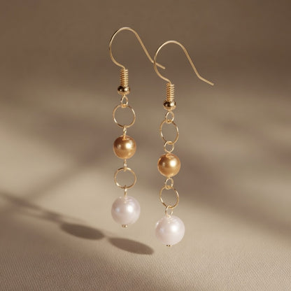 Mystical Gold Pearl Glow earrings