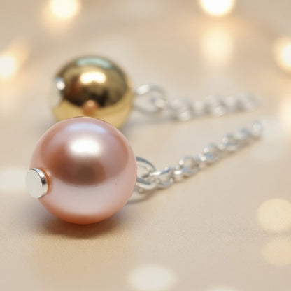 Czech Glass Pink Pearl Dawn Dangle Earrings